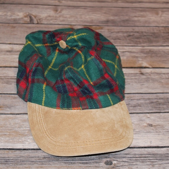 Plaid Stretch Back Hat Acrylic One-Size-Fits-All - Picture 3 of 6